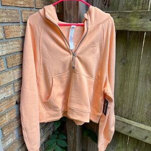 Lululemon Athletica x Peloton Oversized Scuba Cropped Apricot Hoodie